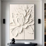White Minimalistic Textured Art | Eleanos Gallery