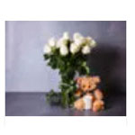White Roses & Teddy Bear : Mrroses.com.au