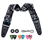 Wide Guitar Patterned Straps | Lekato