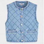 Women's Quilted Denim Vest | Morgandetoi